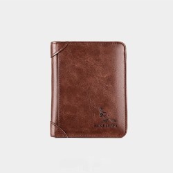 Fashionable wallet - credit card holder - anti theft RFID - foldable - genuine leatherWallets