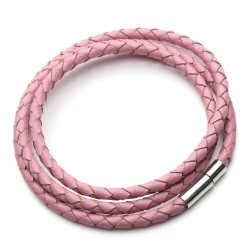 Genuine braided leather - bracelet with magnetic claspsBracelets