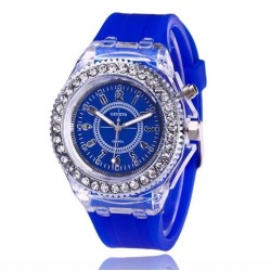 GENEVA - Quartz watch - crystals - silicone strap - with LED lightWatches