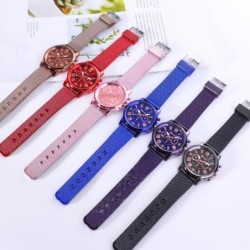 GENEVA - fashionable Quartz watch - Roman numerals - leather strapWatches