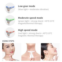 Multifunctional face / neck massager - lifting / anti wrinkle - LED photon therapyMassage