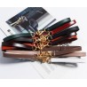 Thin leather belt - gold loose buckleBelts
