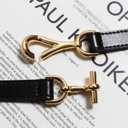 Thin leather belt - gold loose buckleBelts