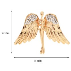 Big wings angel brooch - with crystalsBrooches