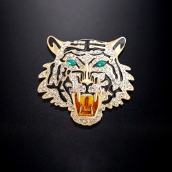 Roaring tiger crystal broochBrooches