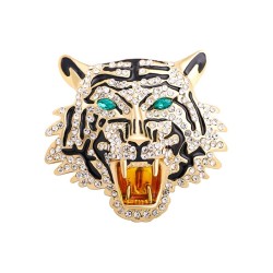 Roaring tiger crystal broochBrooches