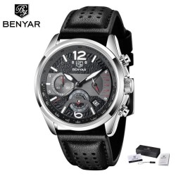 BENYAR - sports Quartz watch - waterproof - leather strapWatches
