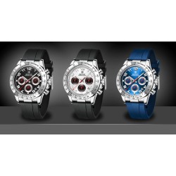 BENYAR - stainless steel watch - Quartz - chronograph - 30M waterproof - rubber strapWatches