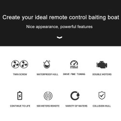 Flytec V500 - RC boat - fish feeder - 500m - double motor - 5.4km/h - 54cmBoats