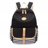Striped canvas backpack - schoolbag - 3 pieces setBags