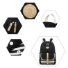 Striped canvas backpack - schoolbag - 3 pieces setBags