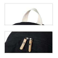 Striped canvas backpack - schoolbag - 3 pieces setBags