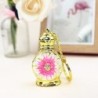 Vintage metal perfume bottle - glass container - with dropper - keychain - 3mlKeyrings