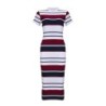 Short sleeve striped dress - midiDresses