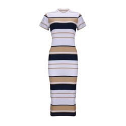 Short sleeve striped dress - midiDresses