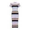 Short sleeve striped dress - midiDresses
