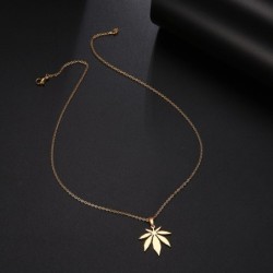 Maple leaf pendant - stainless steel necklaceNecklaces