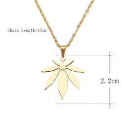 Maple leaf pendant - stainless steel necklaceNecklaces
