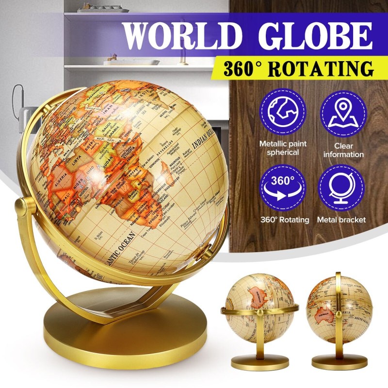 Rotating golden globe - with standEducational