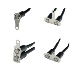LED motorcycle handlebar switch - ON-OFF - adjustable mount - waterproof - stainless steelSwitches