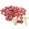 Red / white pearl beads rosaryNecklaces