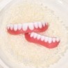 Silicone cosmetic denture - upper / lower bracesTeeth Whitening