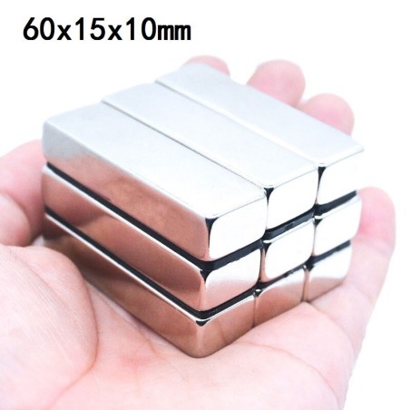 N35 - neodymium magnet - strong block - 60 * 15 * 10 mm - 5 piecesN35