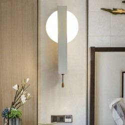 Modern LED wall lamp - with switch - round - square - 6WWall lights