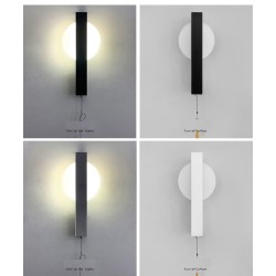 Modern LED wall lamp - with switch - round - square - 6WWall lights