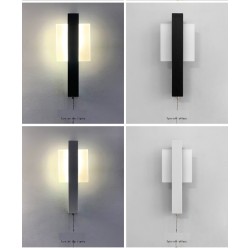 Modern LED wall lamp - with switch - round - square - 6WWall lights