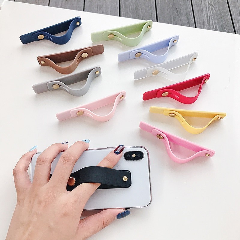 Universal phone holder - silicone wristband - finger ring grip - stickerHolders