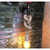 Industrial pipe - vintage wall lamp with hemp ropeWall lights