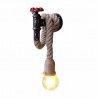 Industrial pipe - vintage wall lamp with hemp ropeWall lights