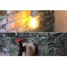Industrial pipe - vintage wall lamp with hemp ropeWall lights