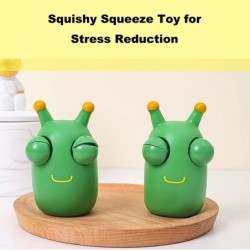 Popping eye - green worm - squeeze toy - stress relief toyToys