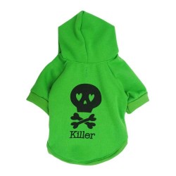 Warm hoodie - for dogs / cats - skull printed - KILLER letteringCats