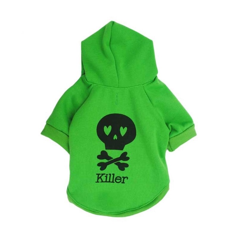 Warm hoodie - for dogs / cats - skull printed - KILLER letteringCats