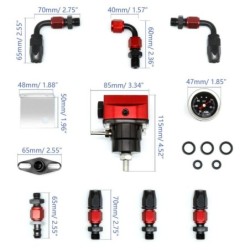 Universal fuel pressure regulator - oil gauge - adjustable hoseDiagnosis