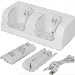 Wii Controller dual USB charger with 2x 2800mAh batteriesWii & Wii U