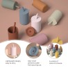 Kids silicone drinking cup - cold / hot water - with straw - leakproof - BPA free - solid colorBaby