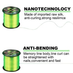 Nylon green fishing line - super strong - 500M - 23LB - 0.4Lines