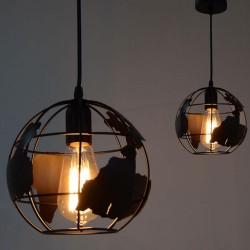 Modern iron ceiling lamp - globe-shaped - 60WCeiling lights