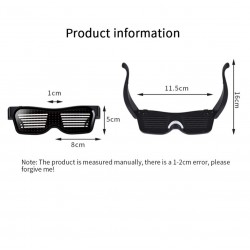 LED party glasses - App / manual control - USB - BluetoothParty