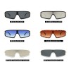Cat eye sunglasses - oversized - one piece flat top - UV400 - unisexSunglasses