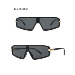 Cat eye sunglasses - oversized - one piece flat top - UV400 - unisexSunglasses