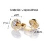 Luxurious gold cufflinks - with crystalsCufflinks