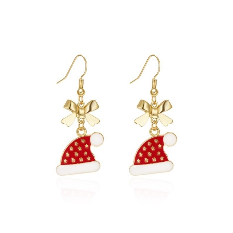 Decorative Christmas earrings - snowflake - SantaEarrings