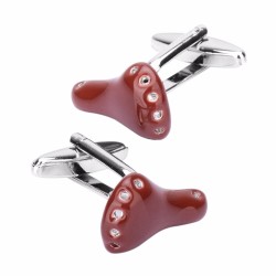 Brown bicycle seat cufflinksCufflinks