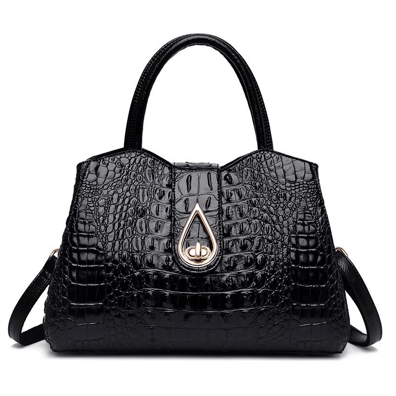 Elegant shoulder bag - crocodile skin patternHandbags