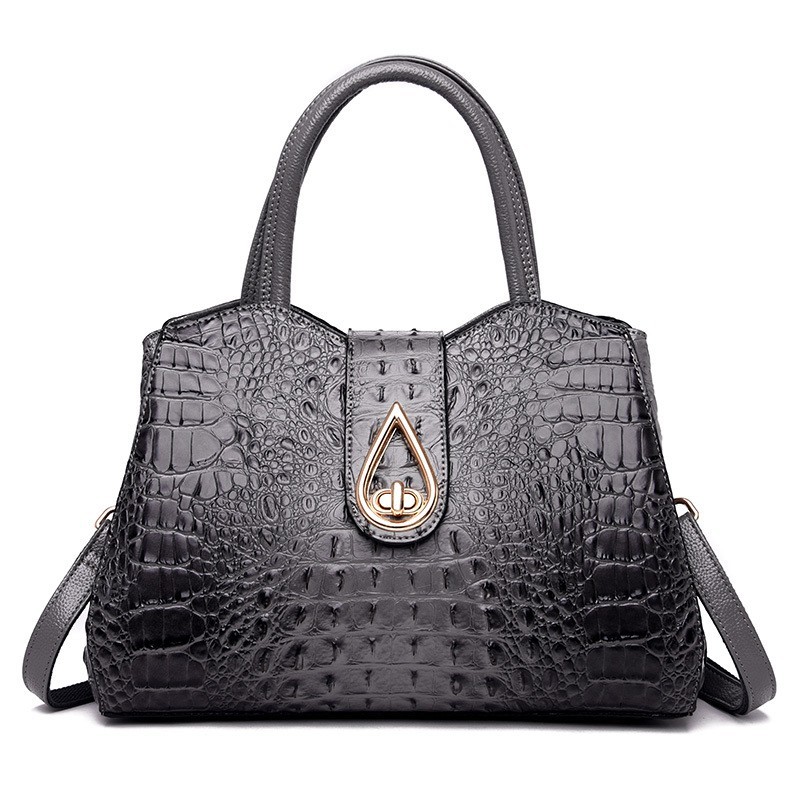 Elegant shoulder bag - crocodile skin patternHandbags